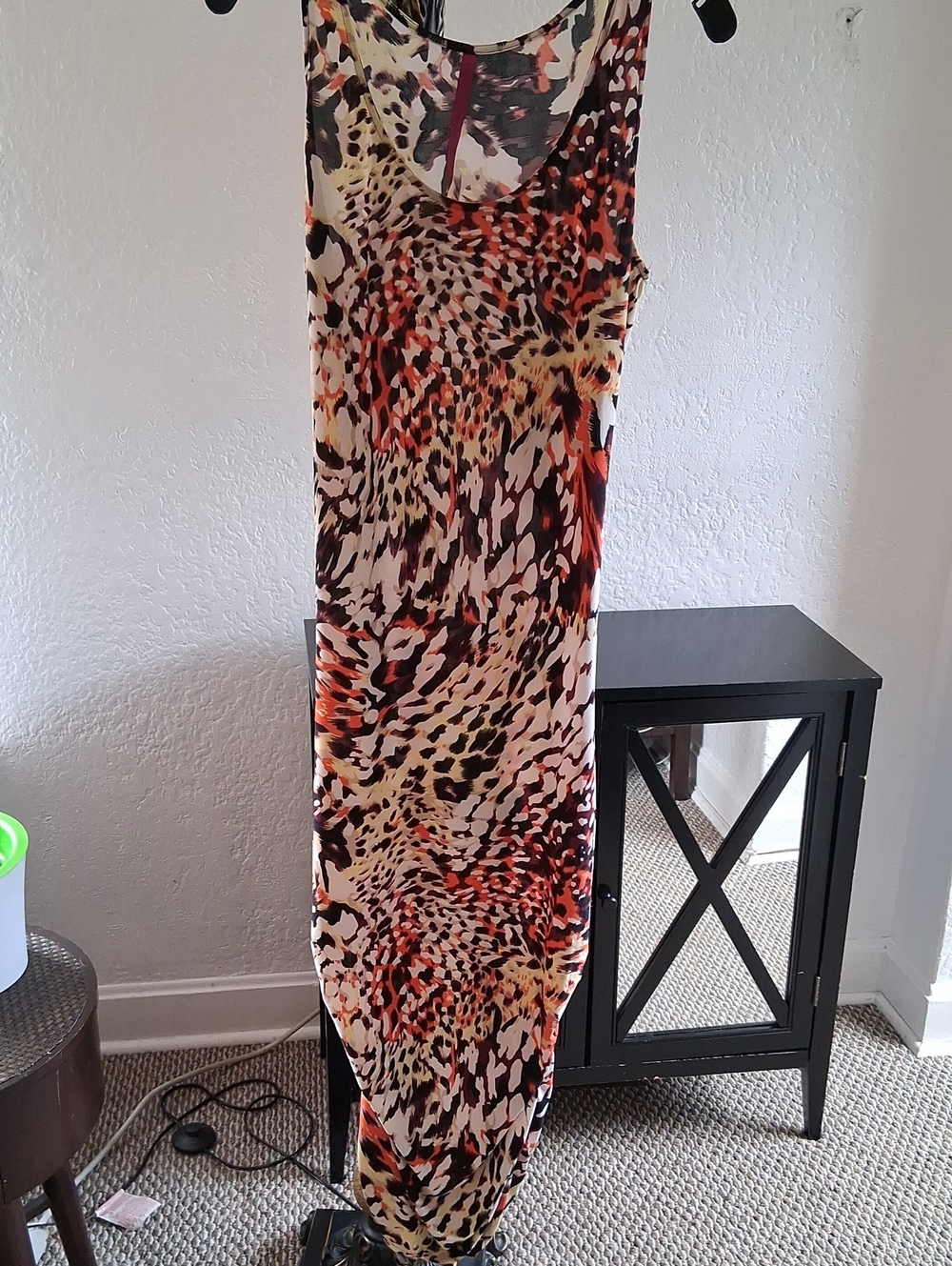 Abi Ferrin Multi-Color Animal-Print Sleeveless Maxi Dress